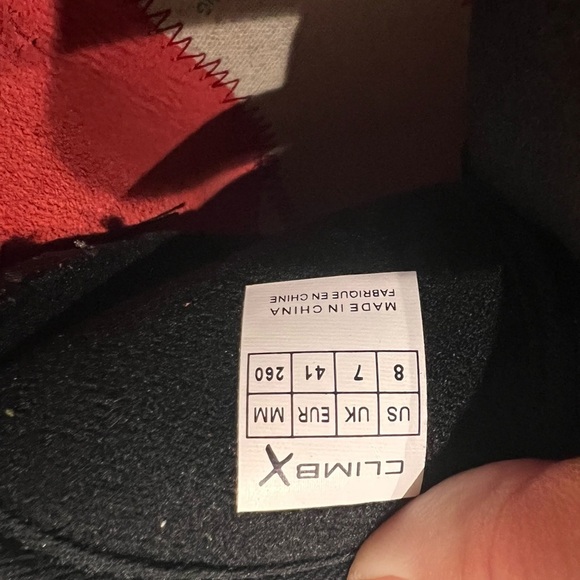 CLIMB X RAVE STRAP Red Climbing Shoes Men’s 8 Women’s 10.5 Organic Hemp Lining main image 5